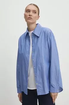 Хлопковая рубашка Answear Lab, синий