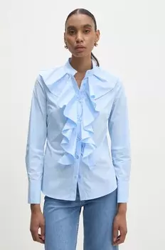 Хлопковая рубашка Answear Lab, синий