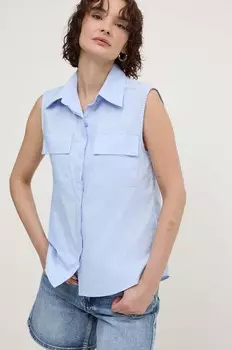 Хлопковая рубашка Answear Lab, синий