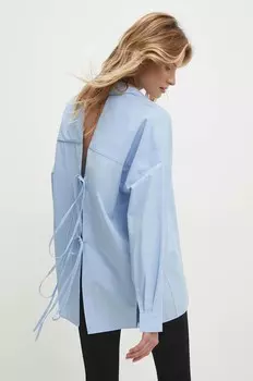 Хлопковая рубашка Answear Lab, синий