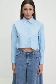 Хлопковая рубашка Answear Lab, синий