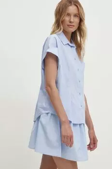 Хлопковая рубашка Answear Lab, синий