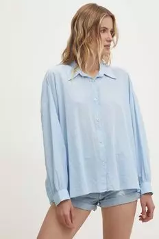 Хлопковая рубашка Answear Lab, синий