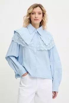 Хлопковая рубашка Answear.Lab, синий