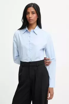 Хлопковая рубашка Answear.Lab, синий