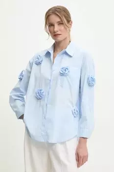 Хлопковая рубашка Answear.Lab, синий