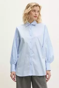 Хлопковая рубашка Answear.Lab, синий