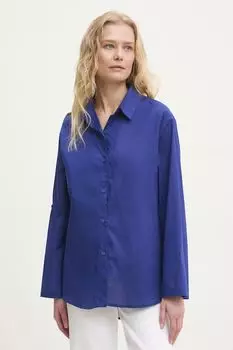 Хлопковая рубашка Answear.Lab, синий