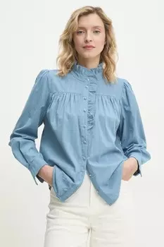 Хлопковая рубашка Answear.Lab, синий