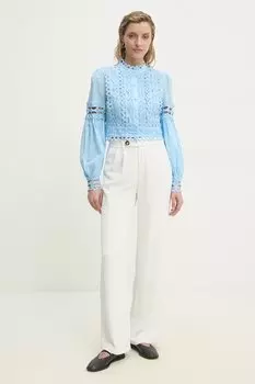 Хлопковая рубашка Answear.Lab, синий