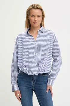 Хлопковая рубашка Answear.Lab, синий