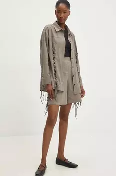 Хлопковая рубашка Answear Lab, зеленый