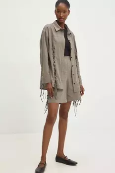 Хлопковая рубашка Answear Lab, зеленый