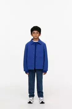 Хлопковая рубашка Arket, синий