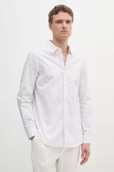 Хлопковая рубашка Armani Exchange, белый