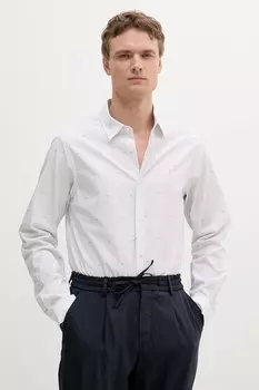 Хлопковая рубашка Armani Exchange, белый