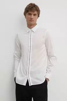 Хлопковая рубашка Armani Exchange, белый