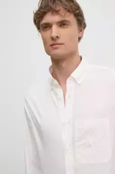 Хлопковая рубашка Armani Exchange, белый