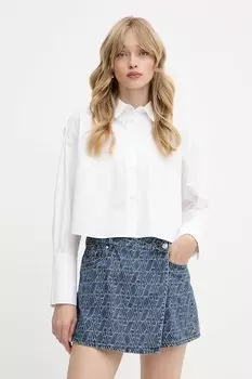 Хлопковая рубашка Armani Exchange, белый