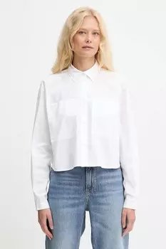 Хлопковая рубашка Armani Exchange, белый