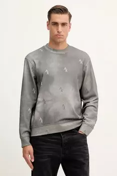 Хлопковая рубашка Armani Exchange, серый