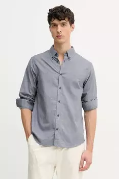 Хлопковая рубашка Armani Exchange, темно-синий
