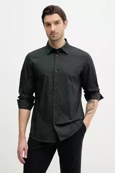 Хлопковая рубашка Armani Exchange, зеленый