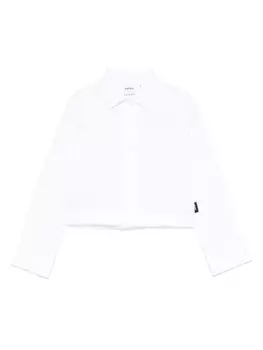 Хлопковая рубашка Aspesi Kids, белый