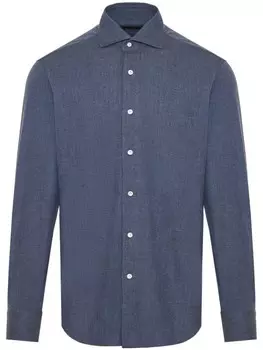 Хлопковая рубашка Barba, синий