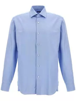 Хлопковая рубашка Barba, синий