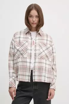 Хлопковая рубашка Barbour, розовый