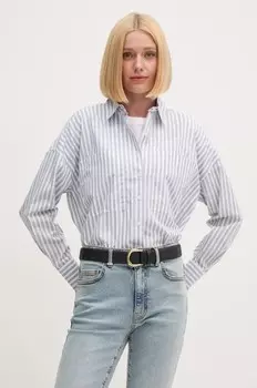 Хлопковая рубашка Barbour, синий