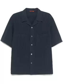 Хлопковая рубашка Barena, синий