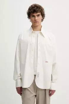 Хлопковая рубашка Bluemarble, бежевый