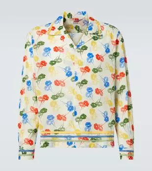 Хлопковая рубашка Bode, White Multi