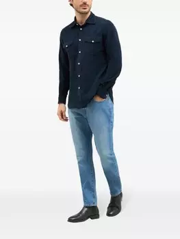 Хлопковая рубашка Boglioli, синий