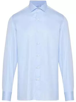 Хлопковая рубашка Borrelli, синий