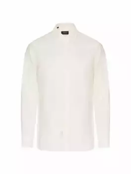 Хлопковая рубашка Brioni, белый