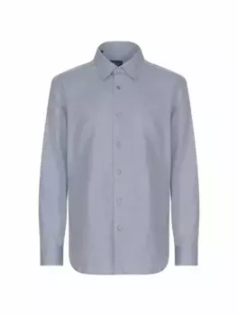 Хлопковая рубашка Brioni, синий