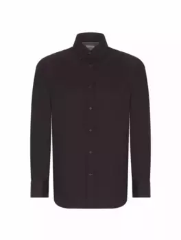 Хлопковая рубашка Brunello Cucinelli, черный
