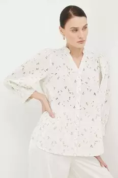 Хлопковая рубашка Bruuns Bazaar, бежевый