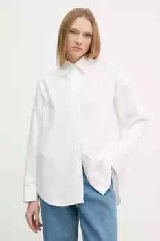 Хлопковая рубашка Calvin Klein Jeans, бежевый