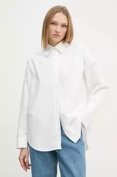 Хлопковая рубашка Calvin Klein Jeans, бежевый