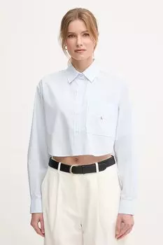 Хлопковая рубашка Calvin Klein Jeans, синий