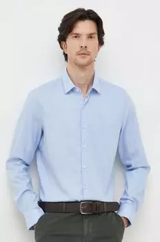 Хлопковая рубашка Calvin Klein, синий
