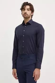 Хлопковая рубашка Calvin Klein, темно-синий