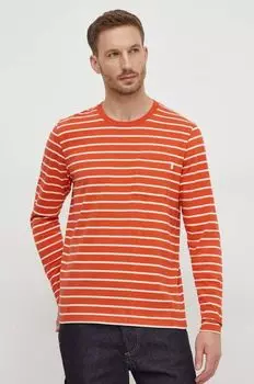 Хлопковая рубашка Costa с длинными рукавами Pepe Jeans, оранжевый