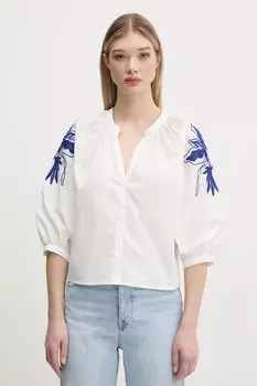 Хлопковая рубашка CRATOS Desigual, белый