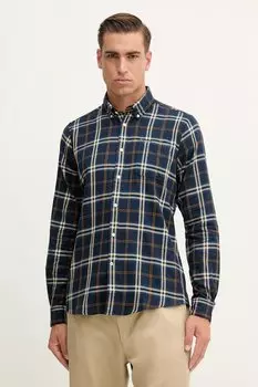 Хлопковая рубашка CROSSFELL Barbour, синий