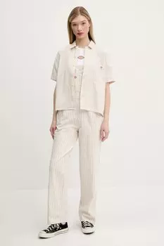 Хлопковая рубашка Dickies, бежевый